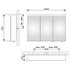 Keuco Royal Reflex NEW Зеркальный шкаф с двойной подсветкой 100x70x15см, подвесной, цвет: белый