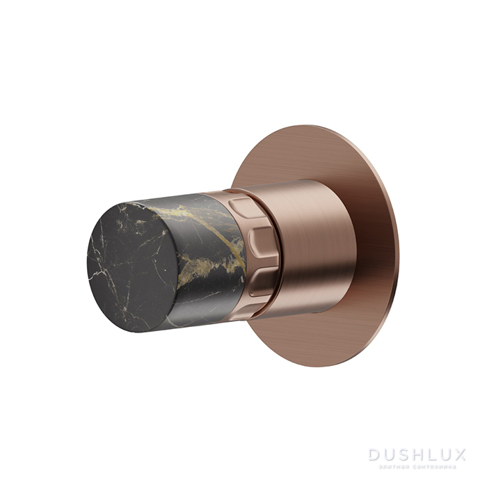 Фото Newform Ionika supreme bagno Смесителя для душа, встраиваемый, черный мрамор, цвет: PVD brushed copper bronze