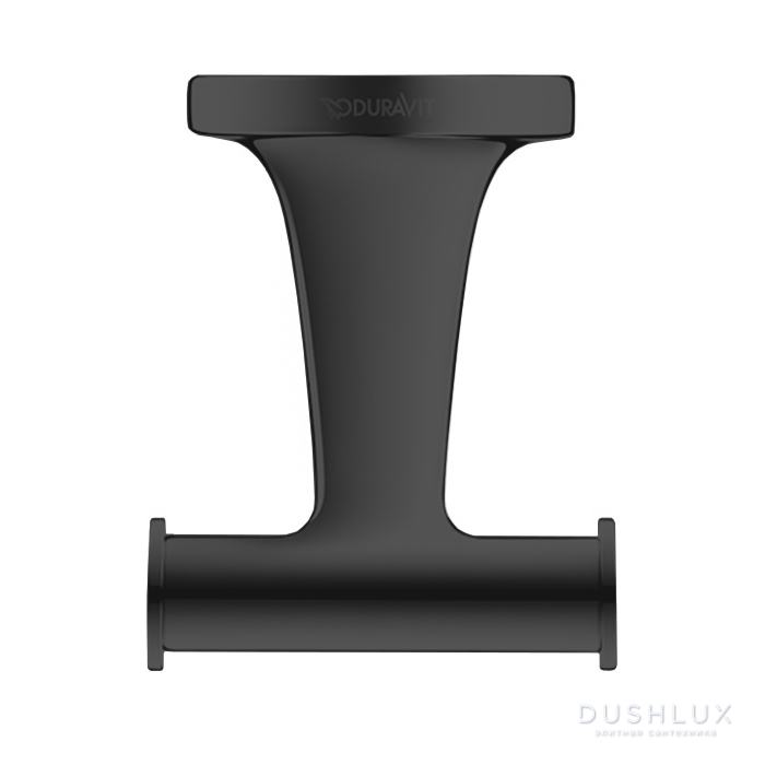 Фото Duravit Starck T Двойной крючок, подвесной, цвет: черный матовый