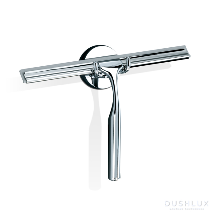 Фото Decor Walther Qquick Щетка для чистки стекла 165x250x30 мм., с настенным держателем и запасной резинкой, цвет хром