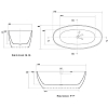 Kerasan Flo Ванна 170x82x58см., отдельностоящая, акриловая, в комплекте со сливом Clic-clac, цвет: белый