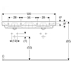 Geberit Smyle Square Раковина 120х48см., подвесная, 2 отв., двойная, цвет: белый