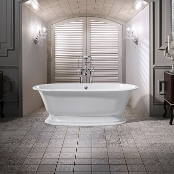 Victoria + Albert Elwick Ванна 190.2х91х62.2см., quarrycast, цвет: белый
