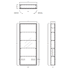 Cielo Simple Tall Box Зеркало 110x45x12 см, цвет: матовый черный