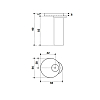 Falper Eccentrico Раковина 63x56x90 см, напольная, мраморная Nero Marquinia, полотенцедержатель матовая медь, цвет: коричневый орех