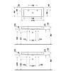 Duravit Bento Starck Box Раковина 114.5x46 см, накладная, 2 отв., HygieneGlaze, цвет: белый глянцевый