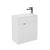 Kerama Marazzi Lato Тумба 49.5х27х55см., подвесная, с дверцей, цвет: белый глянцевый