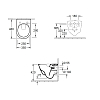 Villeroy&Boch Subway 2.0, Унитаз подвесной, горизонтальный выпуск, 35.5x48см, с антигрязевым покрытием CeramicPlus, цвет: белый
