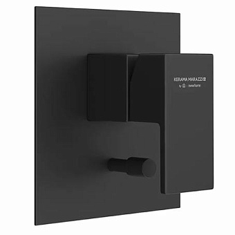 Kerama Marazzi Futura Смеситель для душа, встраиваемый, с переключателем на 2 источника, цвет: черный матовый