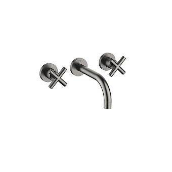 Dornbracht Tara. Смеситель для раковины, излив: 16см, встраиваемый, цвет: Dark Platinum matt