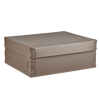 Colombo Adj Коробка Snob 36x30хH13.5см., настольная, цвет: капучино/шоколад