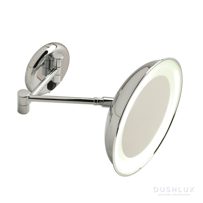 Фото StilHaus Universal Зеркало косметическое, подвесное, 4х увелич., с LED подсветкой, цвет: хром