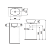 Laufen New Classic Раковина 45x31x14.5cм., накладная, без отв., с переливом, цвет: белый