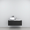 Cielo Delfo Тумба подвесная, с раковиной и столешницей, 113х52хh52см, цвет: Rovere Nero