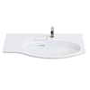 Kerama Marazzi Riva Раковина 100.7х48х15см., накладная, мебельная, с крепежом, правая, 1 отв., с переливом, цвет: белый глянцевый