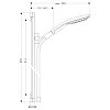 Hansgrohe Raindance Select S Душевой набор: штанга 900mm, ручной душ 150, 3jet (RainAir, CaresseAir, Mix), EcoSmart, шланг, цвет: белый/хром