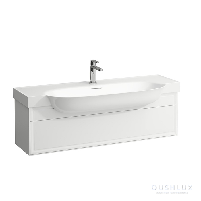 Фото Laufen New Classic Тумба с раковиной, 117.5x31.5x34.5см, подвесная, 1 ящик, цвет: белый глянцевый