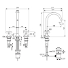 Ideal Standard Joy Neo Смеситель для раковины, на 3 отв., с донным клапаном, цвет: хром
