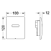 TECEplanus Urinal Панель смыва с инфракрасным датчиком, 230/12 V, цвет: белый матовый