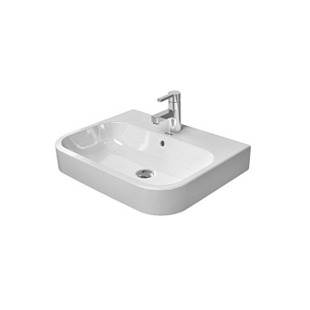 Duravit Happy D.2 Раковина 65x46см, встраиваемая сверху, 1 отв., со слив-переливом, с креплением, цвет: белый