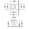 Duravit Darling New Унитаз 37x54см, подвесной, вертикальный выпуск, Durafix, цвет: белый