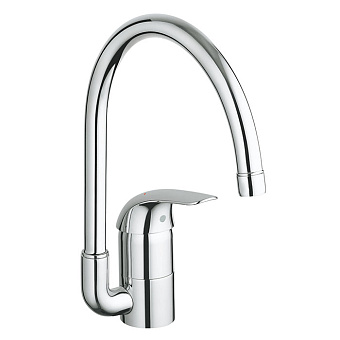 Grohe Euroeco Смеситель для раковины, высокий излив, на 1 отв., цвет: хром