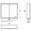 EMCO Prime2 Зеркальный шкаф 80x70см., с подсветкой, встраиваемый, 2 двери, 2 полки, розетка, цвет: черный