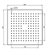 Carlo Frattini Wellness Верхний душ 200x200 мм., из ABS, цвет: хром