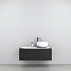 Cielo Delfo Тумба подвесная, с раковиной и столешницей, 113х52хh52см, цвет: Rovere Nero