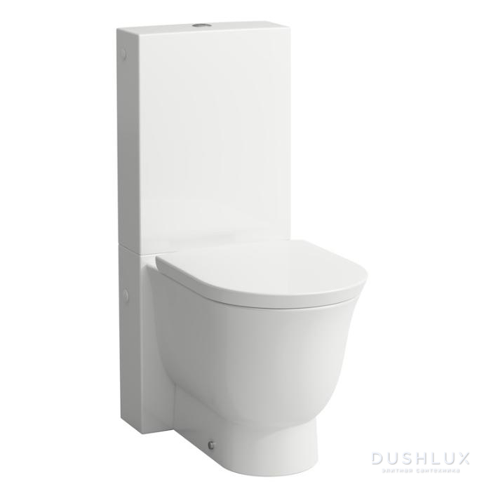 Фото Laufen New Classic Унитаз моноблок безободковый 70x37x44см, выпуск универсальный, цвет: белый