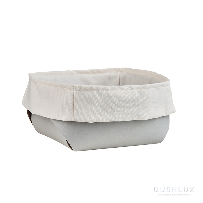 ADJ Корзина для хлеба, 15x15xH7 см., цвет: устричный/пепельная роза