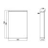 EMCO Flat Зеркальный шкаф 50x72.8см., LED-подсветка, 1 дверь, 2 полки, розетка, без нижней подсветки