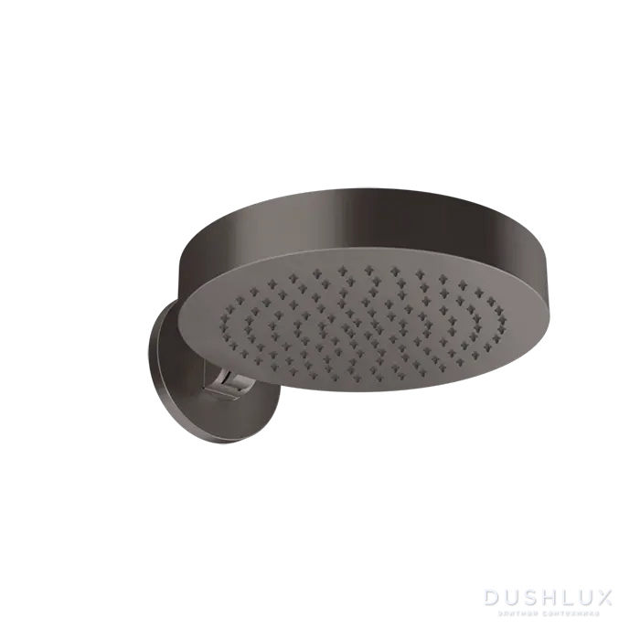 Фото Gessi Origini Верхний душ настенный круглый 32см., с защитой от изв налета, цвет Black Metal Brushed PVD