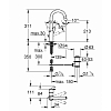 Grohe Eurosmart New Смеситель для раковины, на 1 отв., излив: 14см., с донным клапаном, цвет: хром