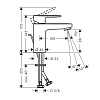 Hansgrohe Vernis Blend Смеситель для раковины 100, на 1 отв, с донным клапаном, излив 108мм, h88мм, цвет: матовый черный