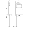 Treemme 40mm Смеситель для раковины, на 1 отверстие высокий, цвет: Gun Metal PVD