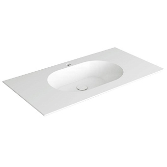 Simas Wave Раковина 100x50x14.5см., встраиваемая сверху, 1 отв., цвет: белый матовый