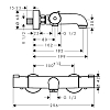 Hansgrohe Ecostat 1001 Термостат настенный для ванны на 2 источника, с изливом 182мм, цвет: хром
