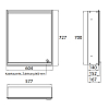 EMCO Prime2 Зеркальный шкаф 60x70см., с подсветкой, встраиваемый, 1 дверь, L, 2 полки, розетка, цвет: черный