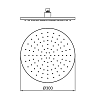 Almar Round Верхний душ 30см., круглый, латунь, цвет: Copper Brushed PVD
