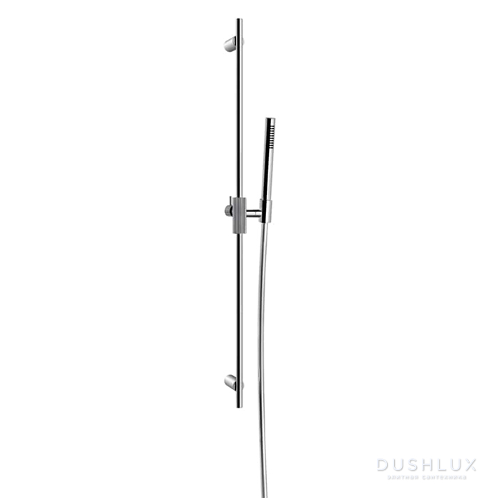 Фото Gessi Ingranaggio Штанга в комплекте с душевой лейкой легкой очистки, шланг 1,50 м, цвет: хром