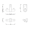 Decor Walther Century HAK2 Крючок двойной, подвесной, цвет: хром