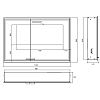 EMCO Prestige2 Зеркальный шкаф 66x101.5см., встраиваемый, LED-подсветка, 2 двери, 2 полки, розетка, правый, с EMCO light system