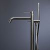 Newform X-Steel 316 Смеситель для ванны, напольный, с ручным душем и шлангом, цвет: нержавеющая сталь