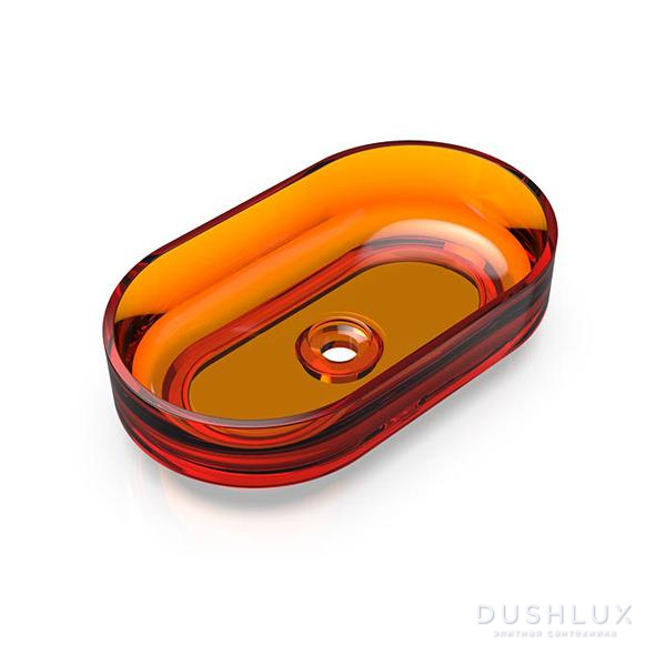 Фото Knief Ellipse Shape Раковина 55x32x14см., без отв., накладная, из полимерного материала, цвет: Citrin # 060