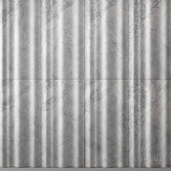 Фото Lithos Design Drappi di Pietra Натуральный камень 60x120x7см, настенный, материал: мрамор carrara ghiaccio/chiffon