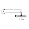 Hansgrohe Raindance S Верхний душ 1jet (PowderRain), d240мм, с настенным держателем 390 мм, шарнирное соединение, G1/2, цвет: хром