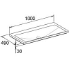 Keuco Royal Reflex Раковина 100x3х49 см, 1 отв., минеральное литьё, цвет: белый