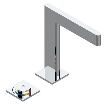 THG ICON-X METAL Смеситель для раковины, 2 отв., электронный, цвет: хром