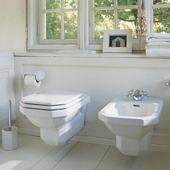 Duravit 1930 Унитаз 35.5x58x40см, подвесной, горизонтальный выпуск, с креплением, цвет: белый